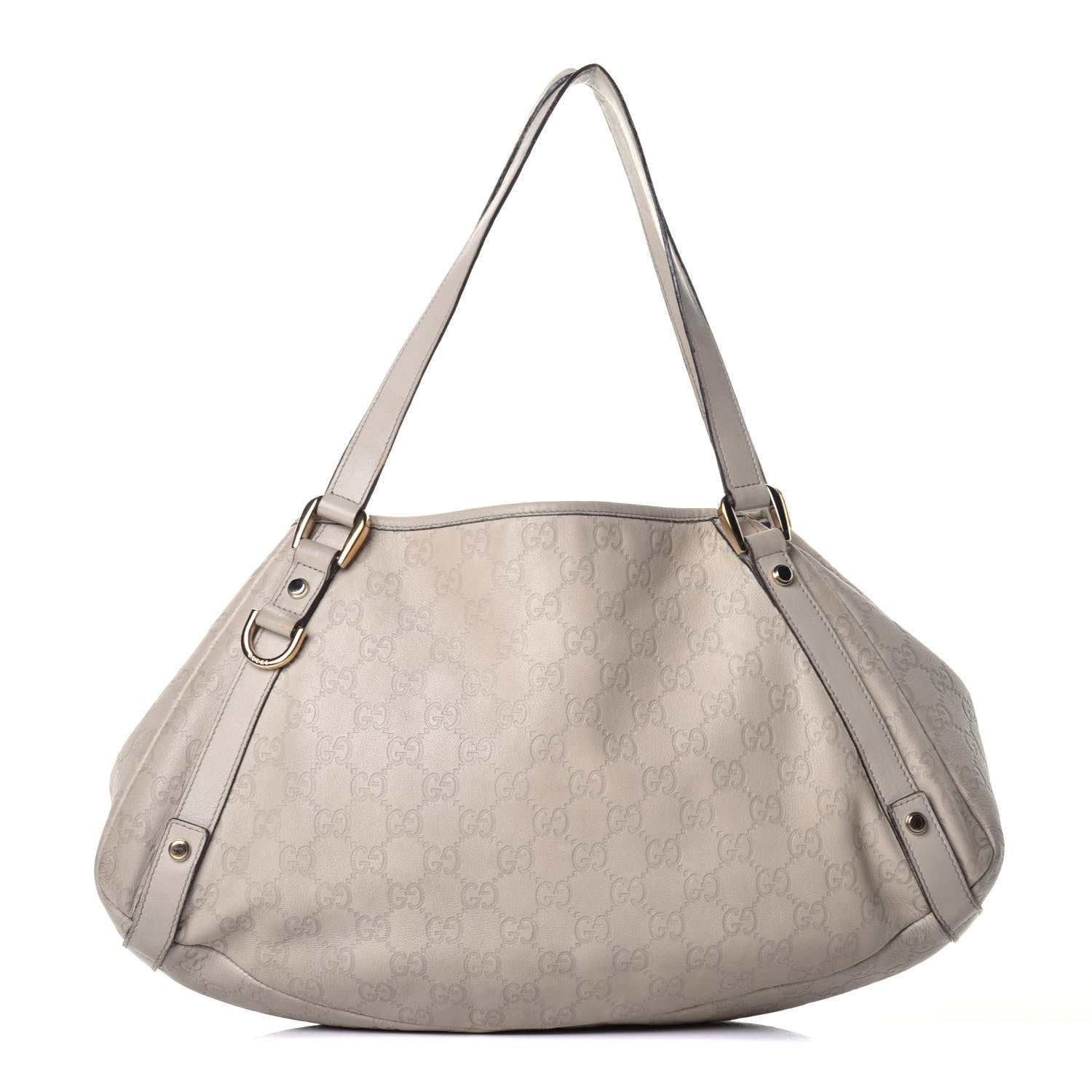 Gucci Guccissima Medium Abbey Shoulder Bag Off White 1 of 9