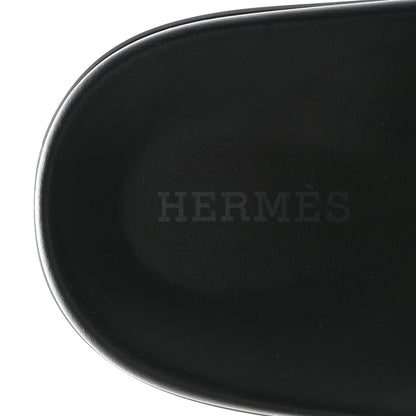 Hermes Calfskin Womens Chypre Sandals 36.5 Black 7 of 10