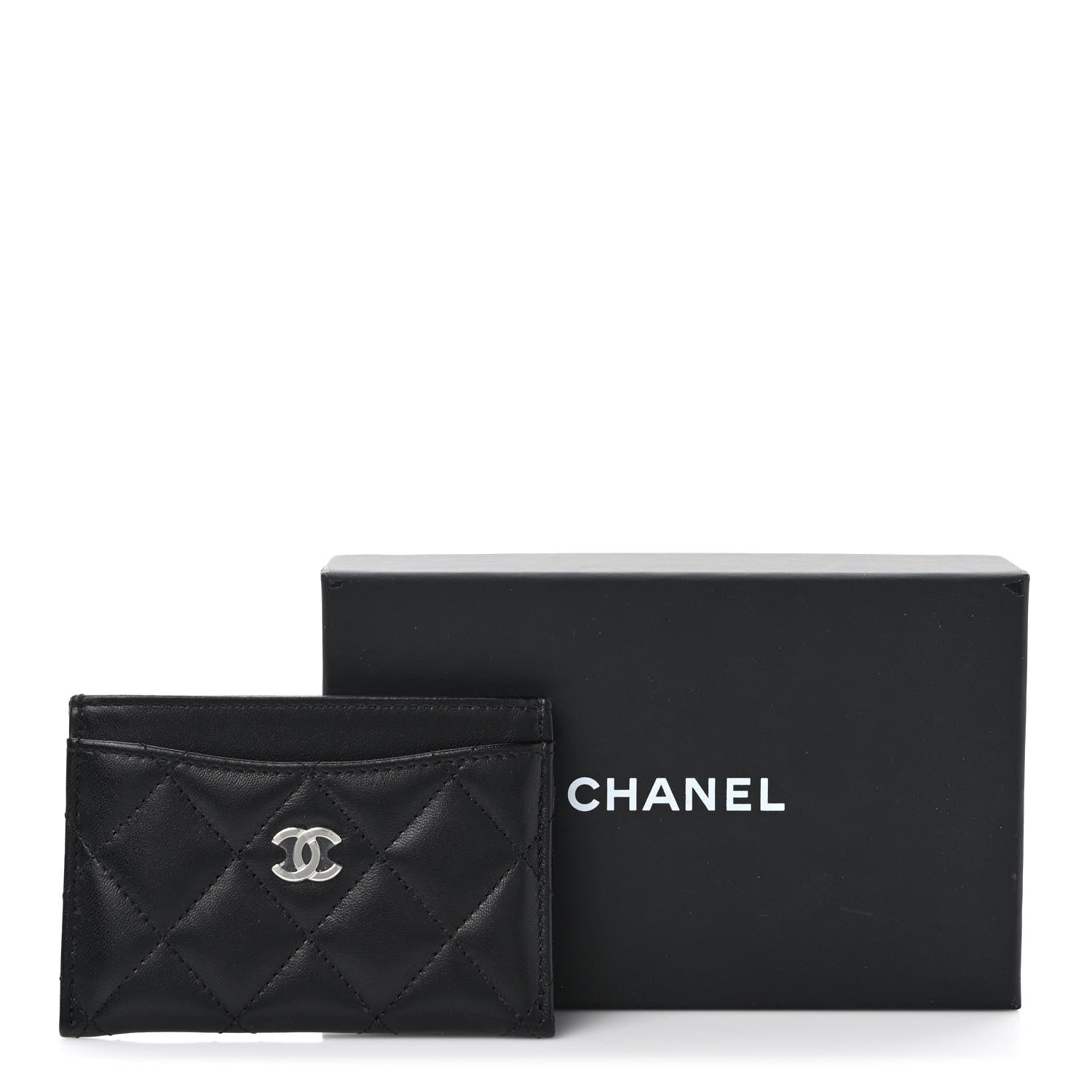 Chanel Lambskin Quilted Card Holder Black 8 of 8