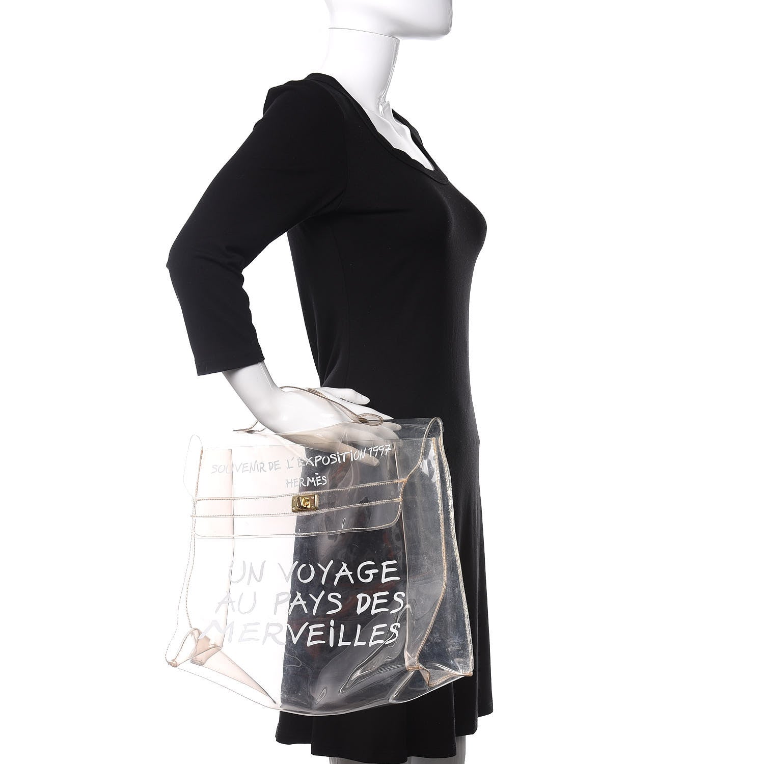 Hermes Vinyl Souvenir De L'Exposition Kelly Transparent 2 of 9