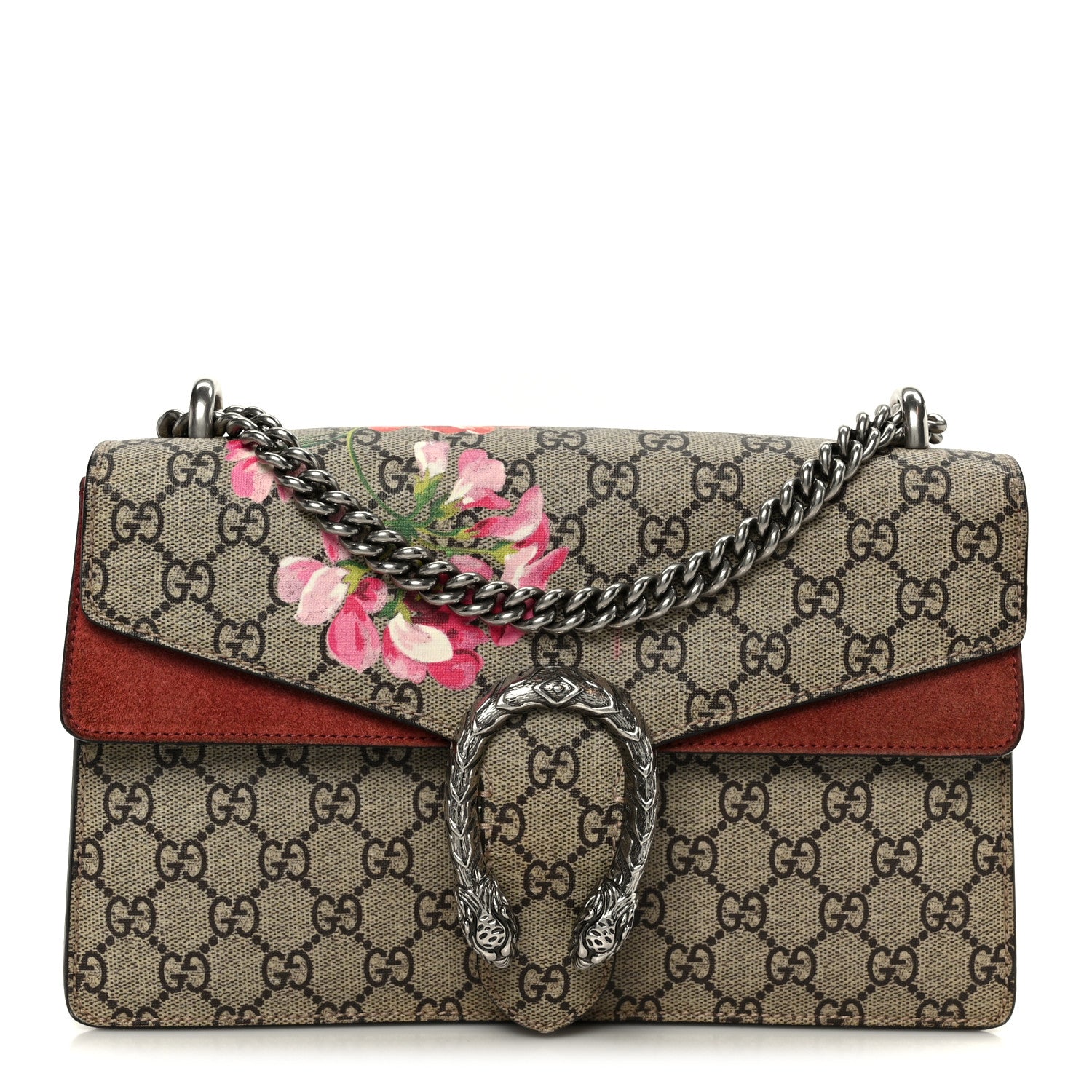 Gucci GG Supreme Monogram Blooms Small Dionysus Shoulder Bag Beige Multicolor Dry Rose 1 of 10