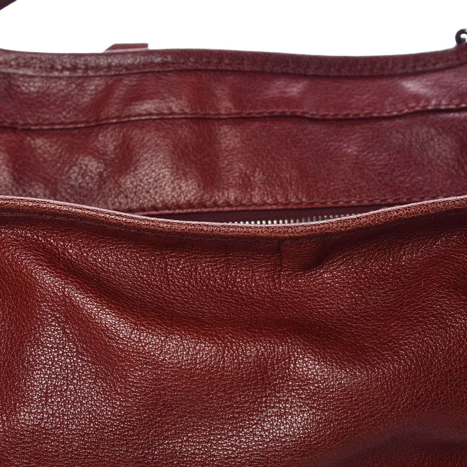 Burberry Calfskin Ashmore Tote Burgundy 13 of 17