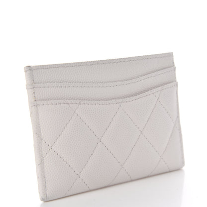 Chanel Caviar Quilted Card Holder White 3 of 14