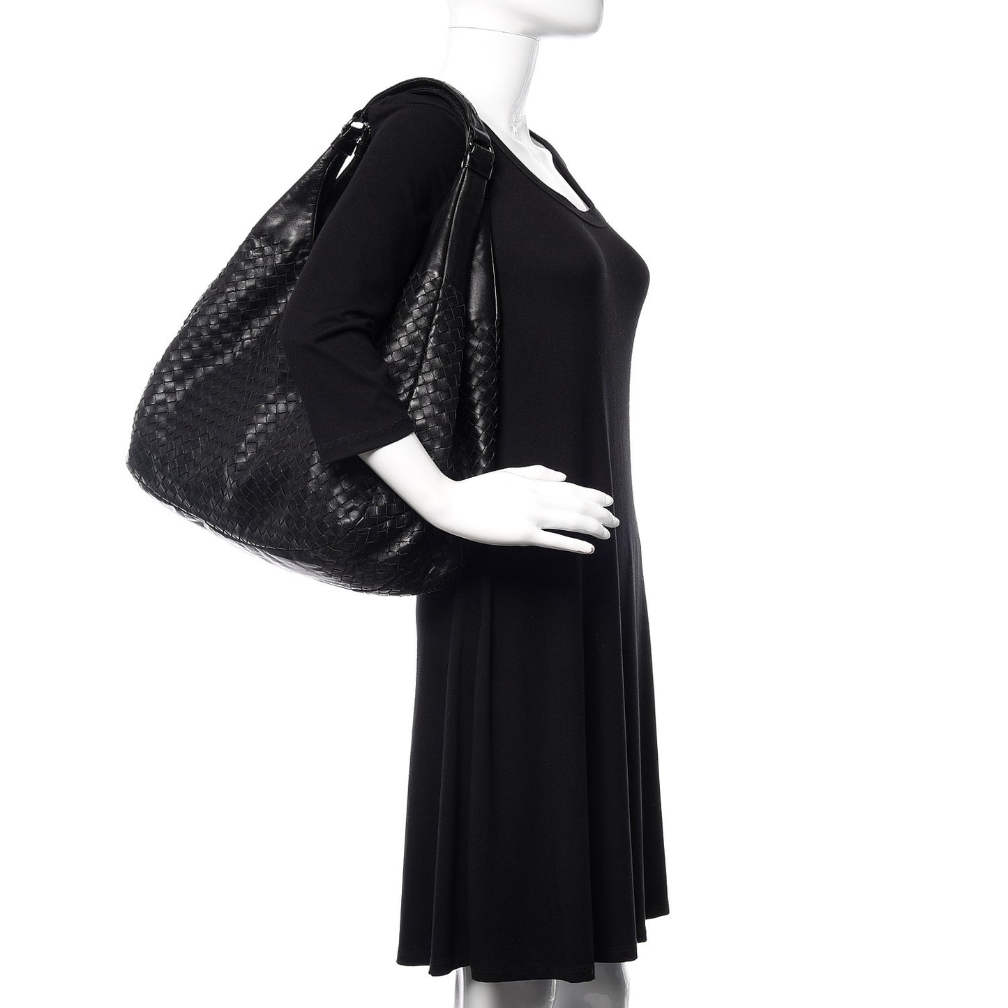 Nappa Intrecciato Large Campana Black