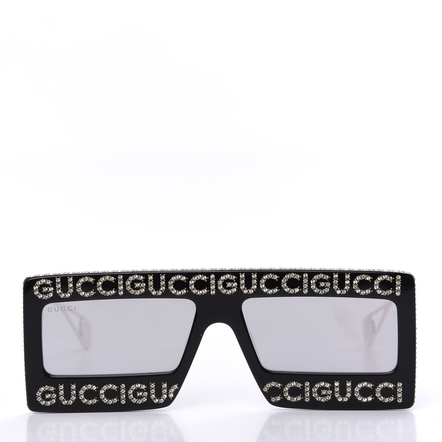 Gucci Acetate Crystal Mask-Frame Sunglasses GG0431S Black 2 of 10