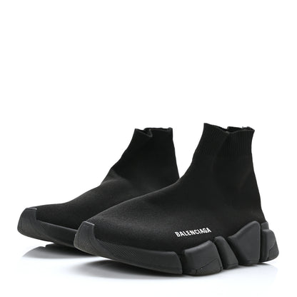 Balenciaga Technical 3D Recycled Knit Womens Speed 2.0 Sneakers 39 Monocolor Black 3 of 7