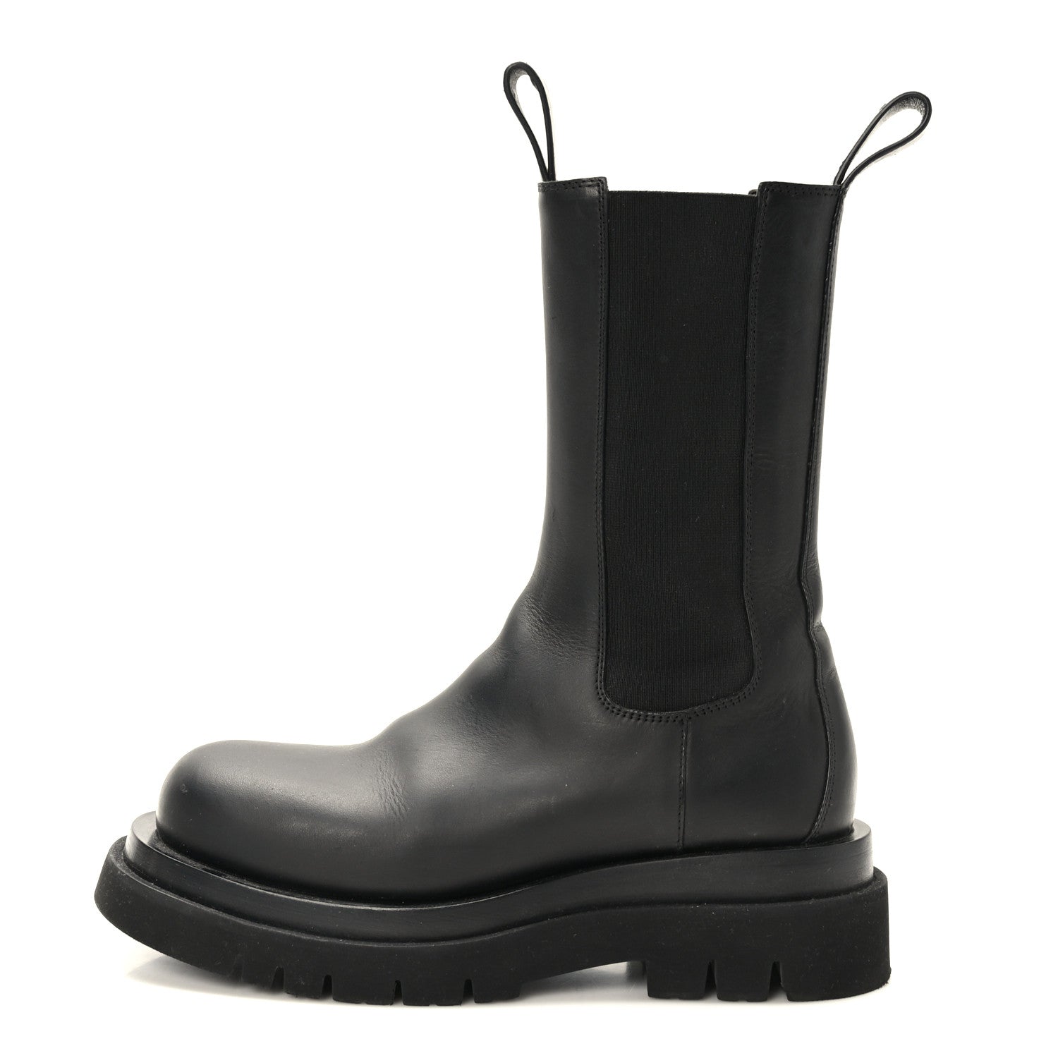 Bottega Veneta Calfskin The Lug Chelsea 55mm Boots 37.5 Black 1 of 8