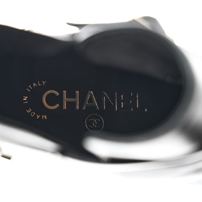 Chanel Lambskin Velvet Cap Toe Short Ankle Boots 38 Black 7 of 9