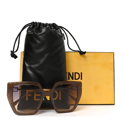 Fendi Acetate FF Butterfly Sunglasses FE40012U Gold Brown 7 of 7