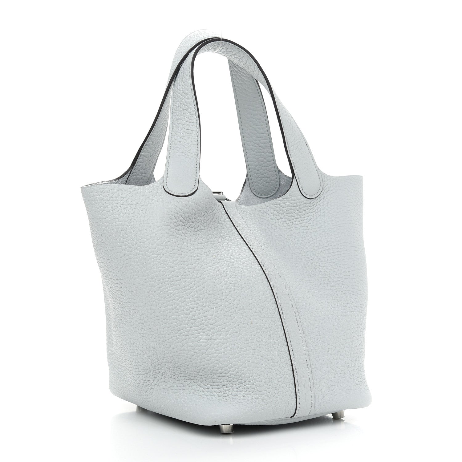 Hermes Taurillon Clemence Picotin Lock 18 PM Bleu Pale 3 of 9