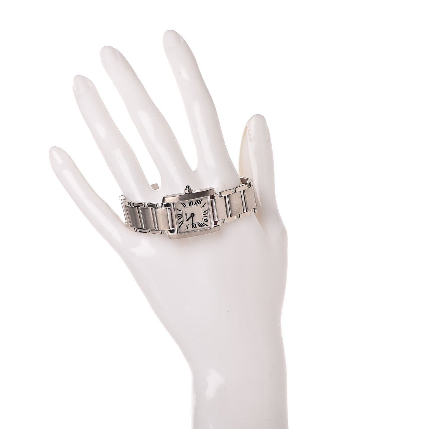 18K White Gold 20mm Tank Francaise Quartz Watch
