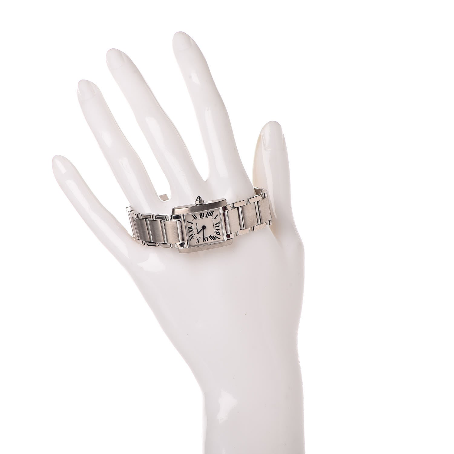 Cartier 18K White Gold 20mm Tank Francaise Quartz Watch 2 of 6