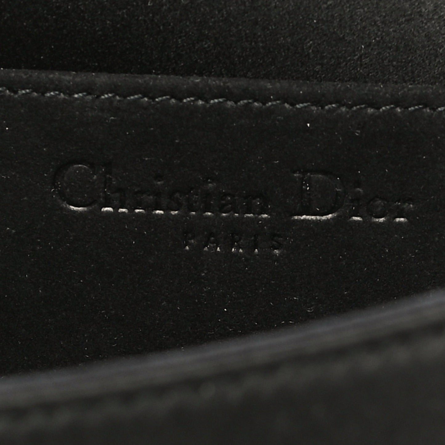 Satin Cannage Lady Dior Clutch Black