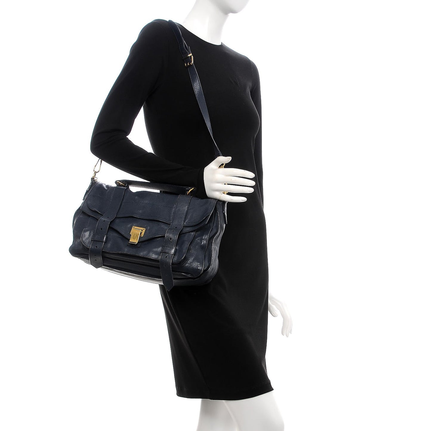 Lambskin Medium PS1 Satchel Midnight