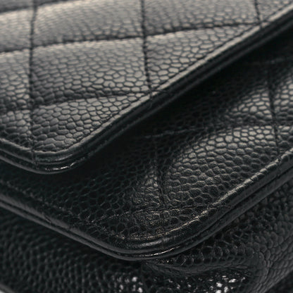 Chanel Caviar Quilted Wallet On Chain WOC Black 10 of 16