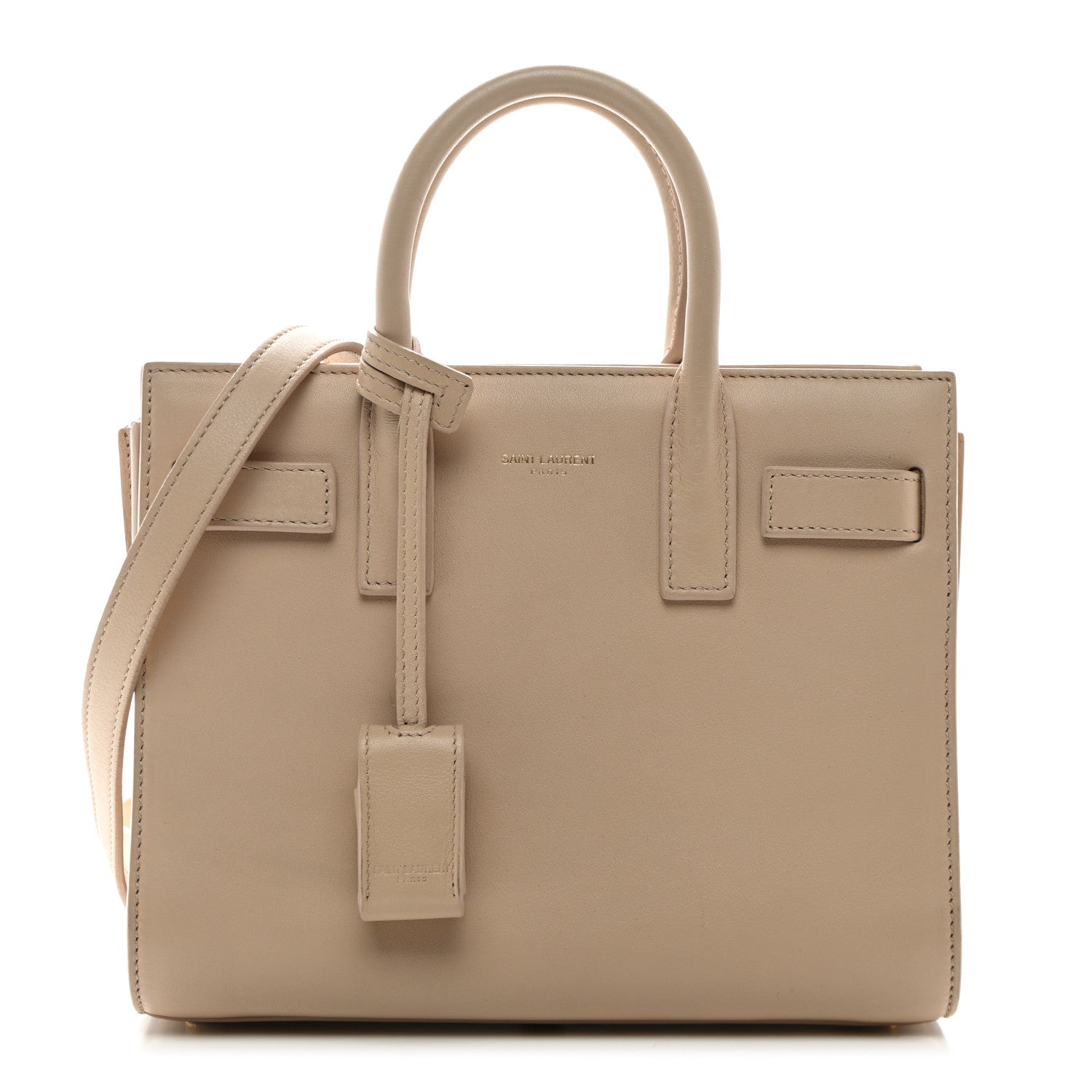 Saint Laurent Calfskin Nano Sac De Jour Beige 1 of 12
