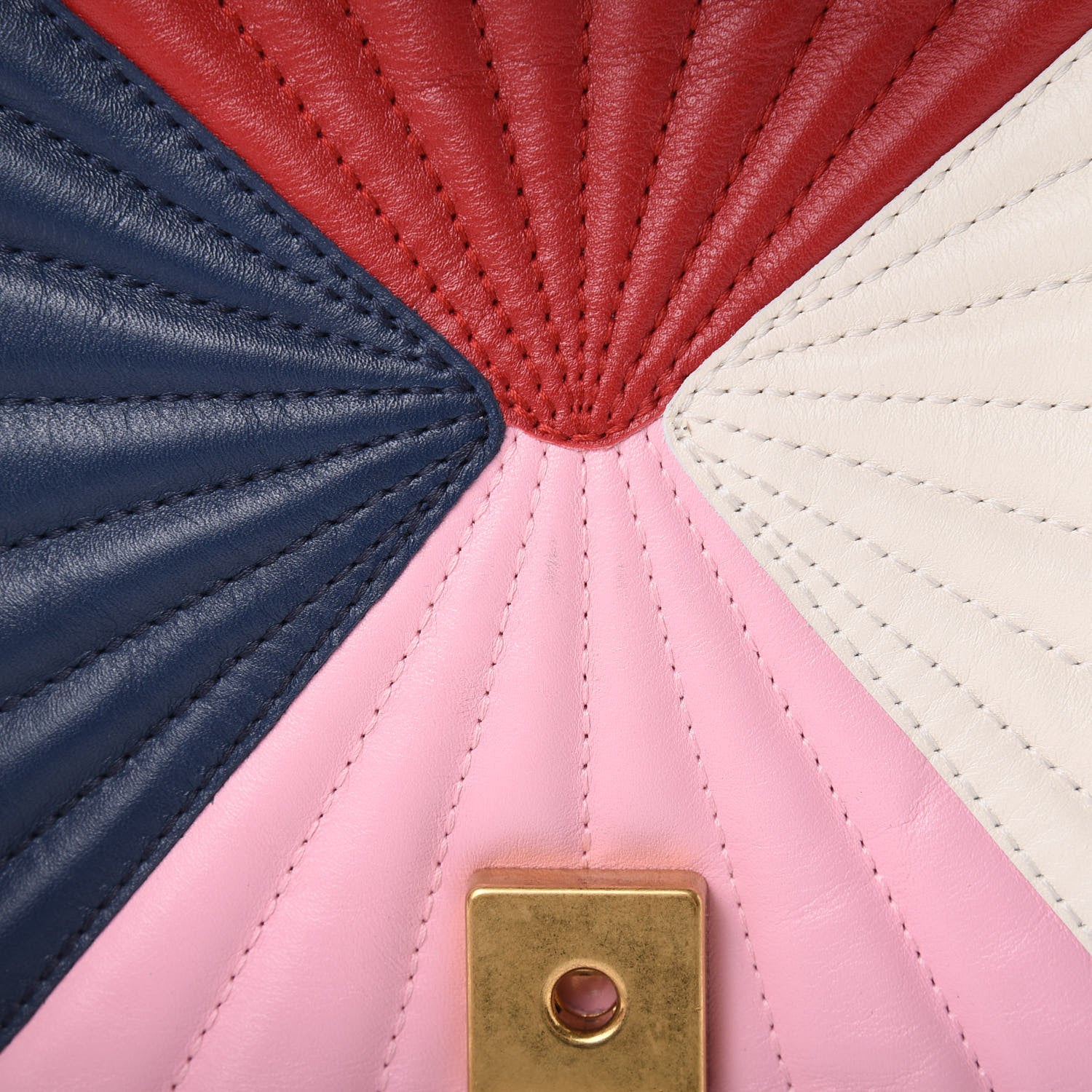 Gucci Calfskin Bamboo Trapuntata Queen Margaret Backpack Blue Agata Hibiscus Red Mystic White Sugar Pink 10 of 10