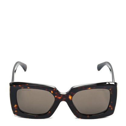Chanel Acetate Rectangle Sunglasses 5435 Tortoise 2 of 8
