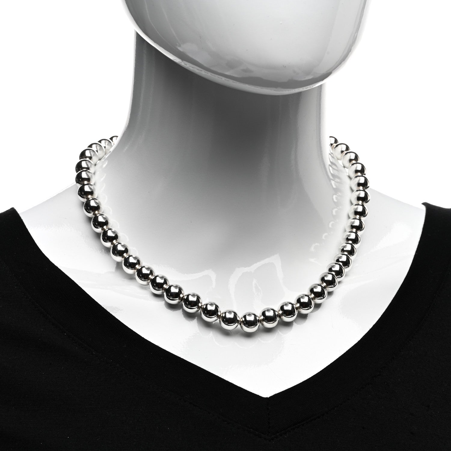 Tiffany Sterling Silver 10mm HardWear Ball Necklace 2 of 4