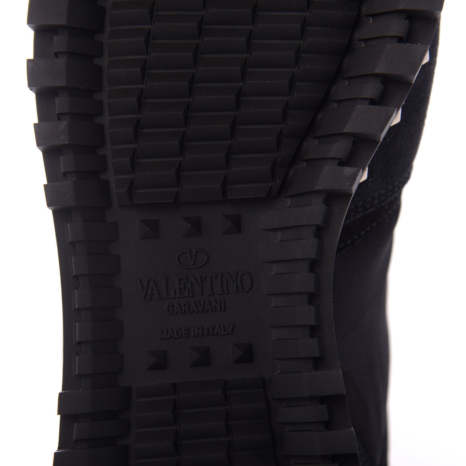 Valentino Garavani Suede Nylon Camouflage Womens Soul Rockstud Sneakers 35 Black 8 of 10