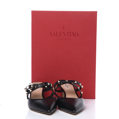 Valentino Garavani Nappa Rockstud Criss Cross 55mm Mules 37.5 Black 9 of 9