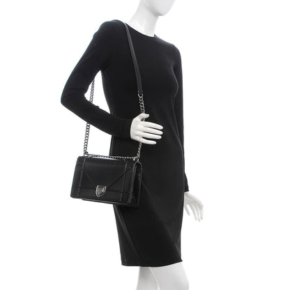 Christian Dior Lambskin Medium Diorama Flap Bag Black 2 of 8