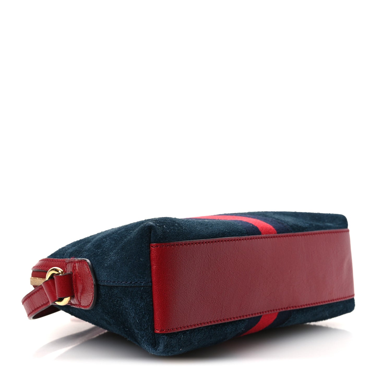 Suede Calfskin Web Small Ophidia Dome Shoulder Bag New Blue Romantic Cherry