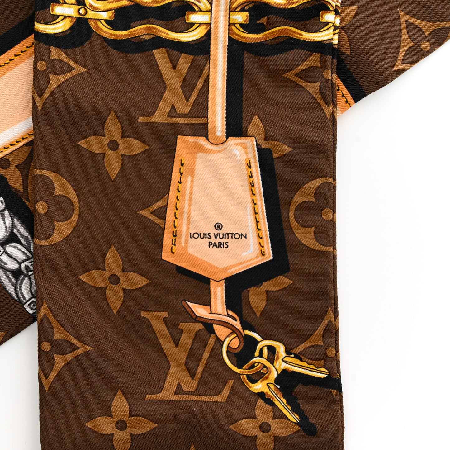 Silk Monogram Confidential Bandeau Brown