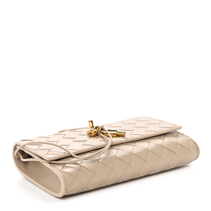 Bottega Veneta Nappa Intrecciato Andiamo Pouch On Strap Ecru 4 of 9