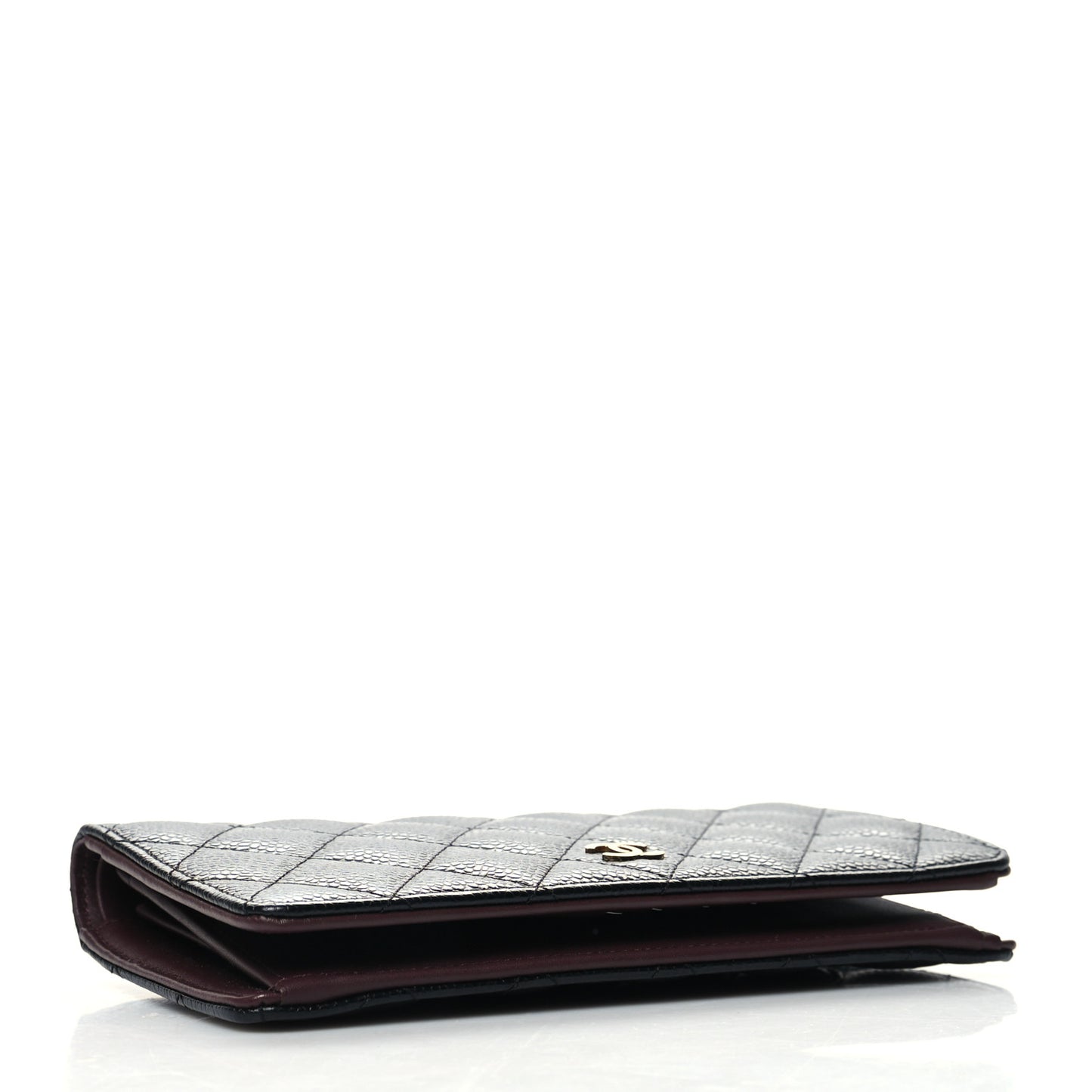 Caviar Quilted Yen Wallet Black