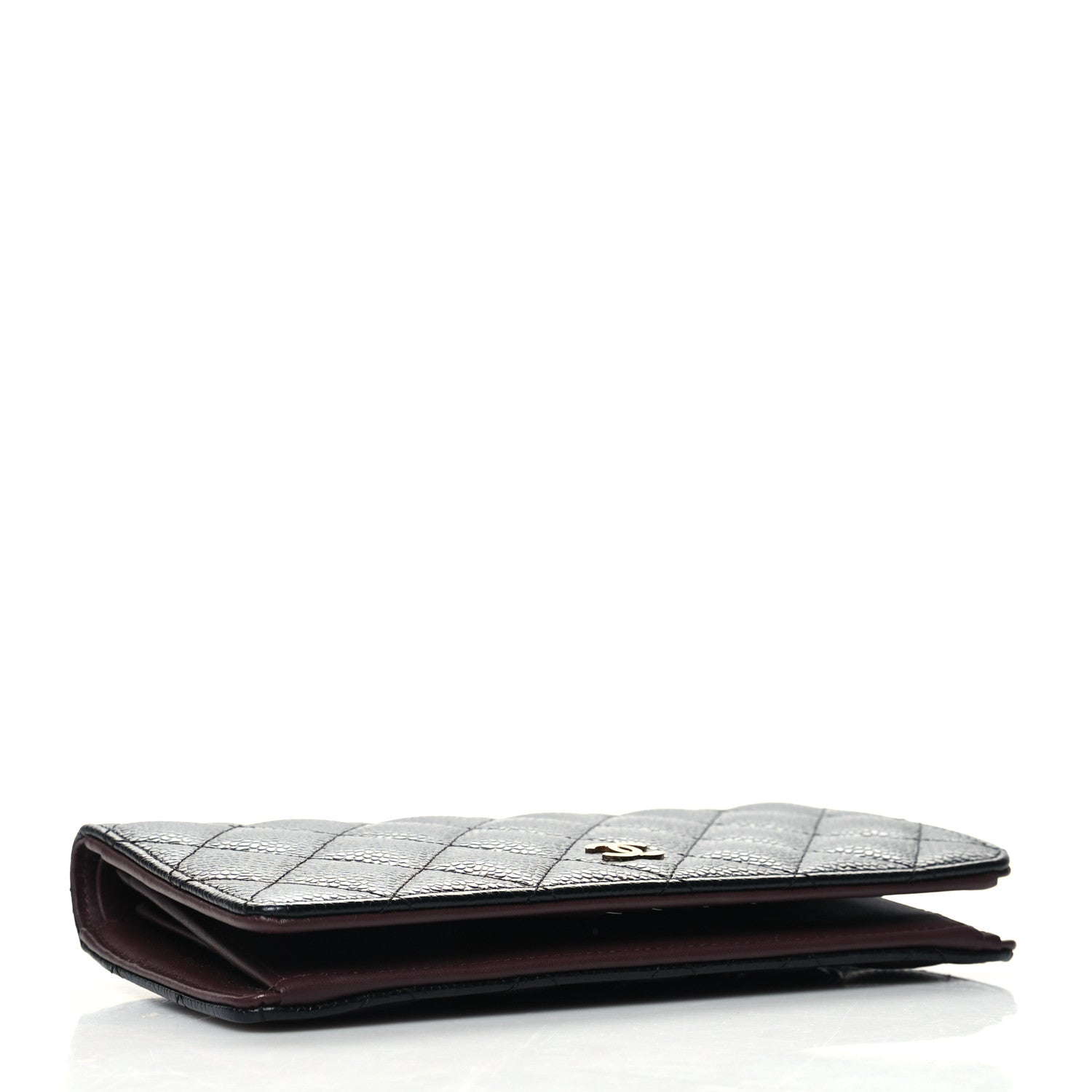 Chanel Caviar Quilted Yen Wallet Black 4 of 10