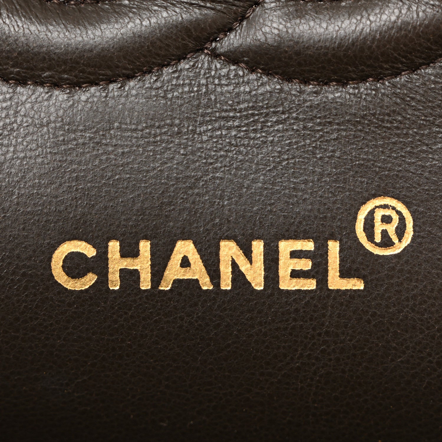 Chanel Lambskin Chevron Quilted Medium Double Flap Dark Brown 6 of 12