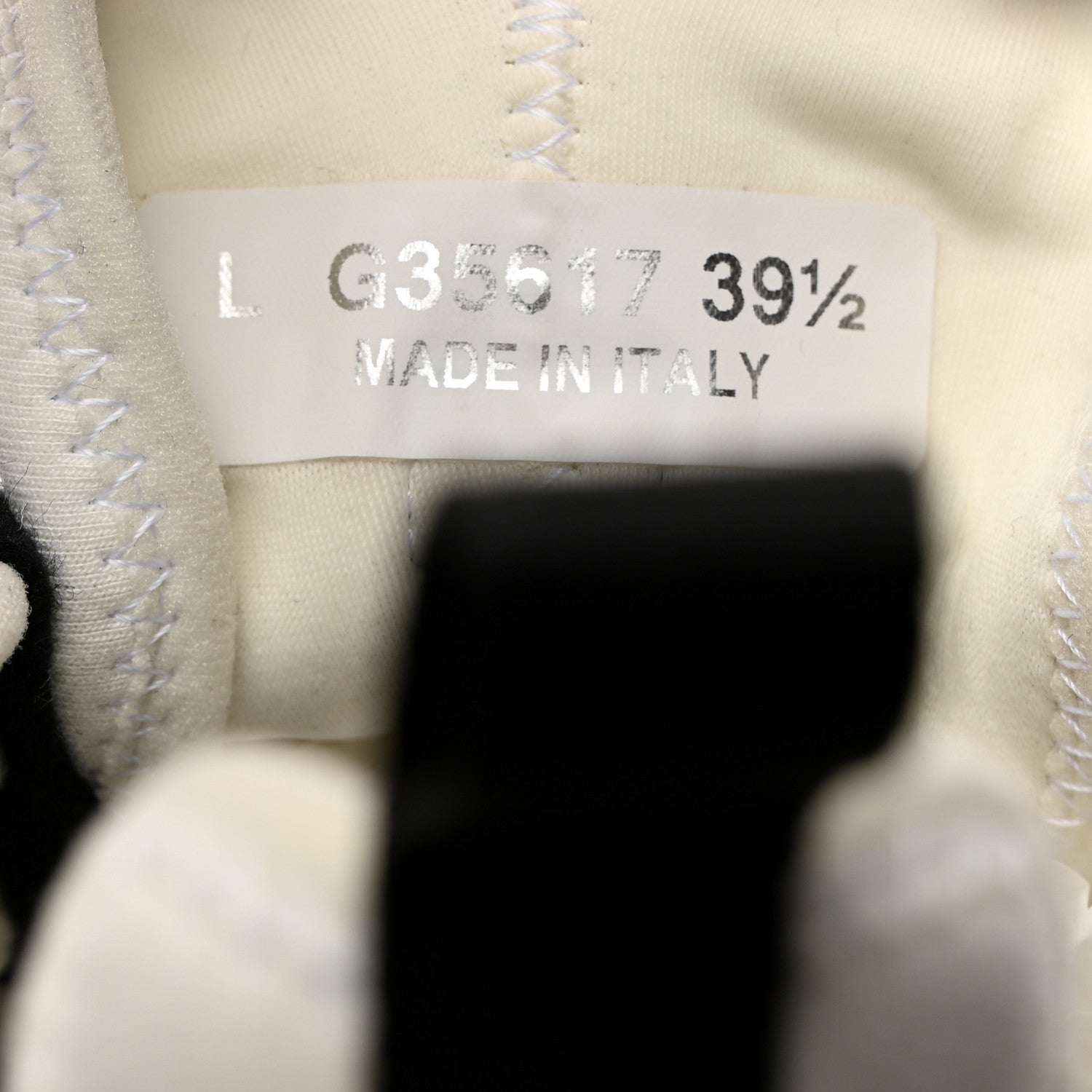 Chanel Velvet Calfskin Mixed Fibers CC Sneakers 39.5 Ivory Black 8 of 9