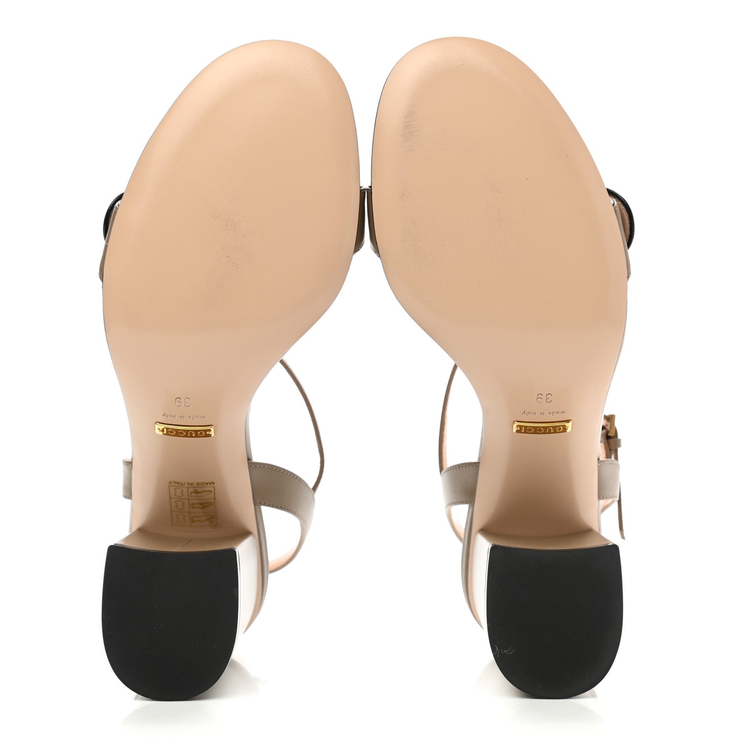 Lifford Calfskin GG Marmont Ankle Wrap 75mm Sandals 39 Mud