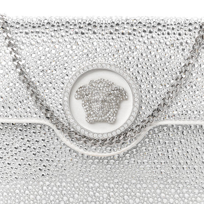 Versace Crystal La Medusa Envelope Clutch Optical White 7 of 9