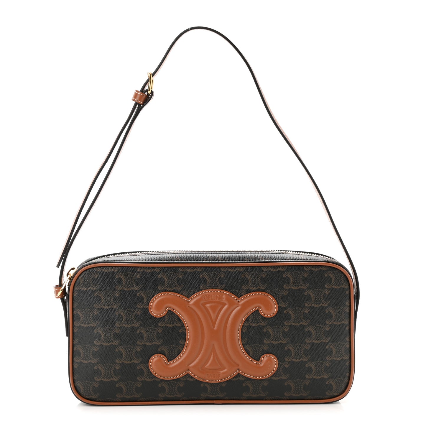 Triomphe Canvas Small Camera Shoulder Bag Tan