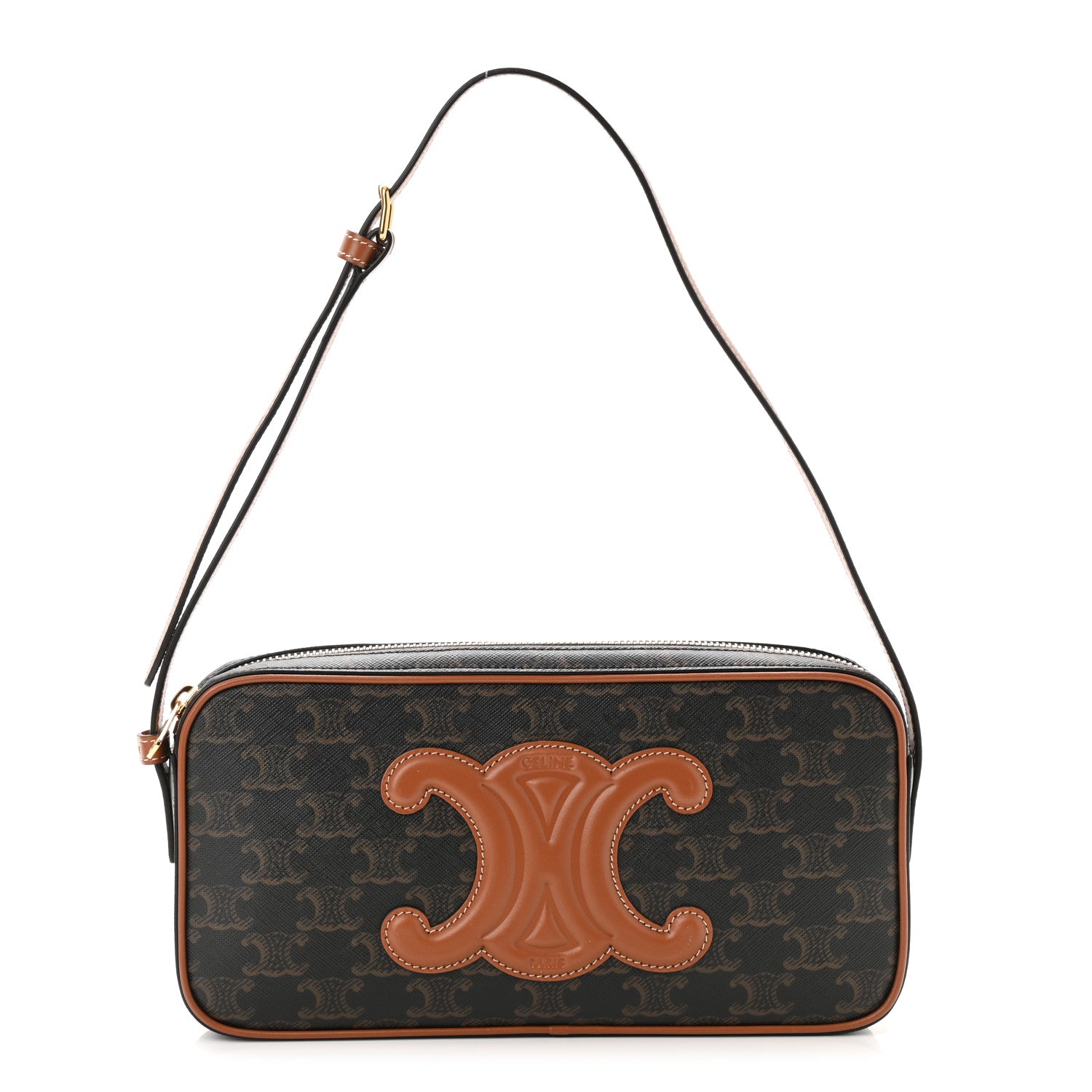 Celine Triomphe Canvas Small Camera Shoulder Bag Tan 1 of 10