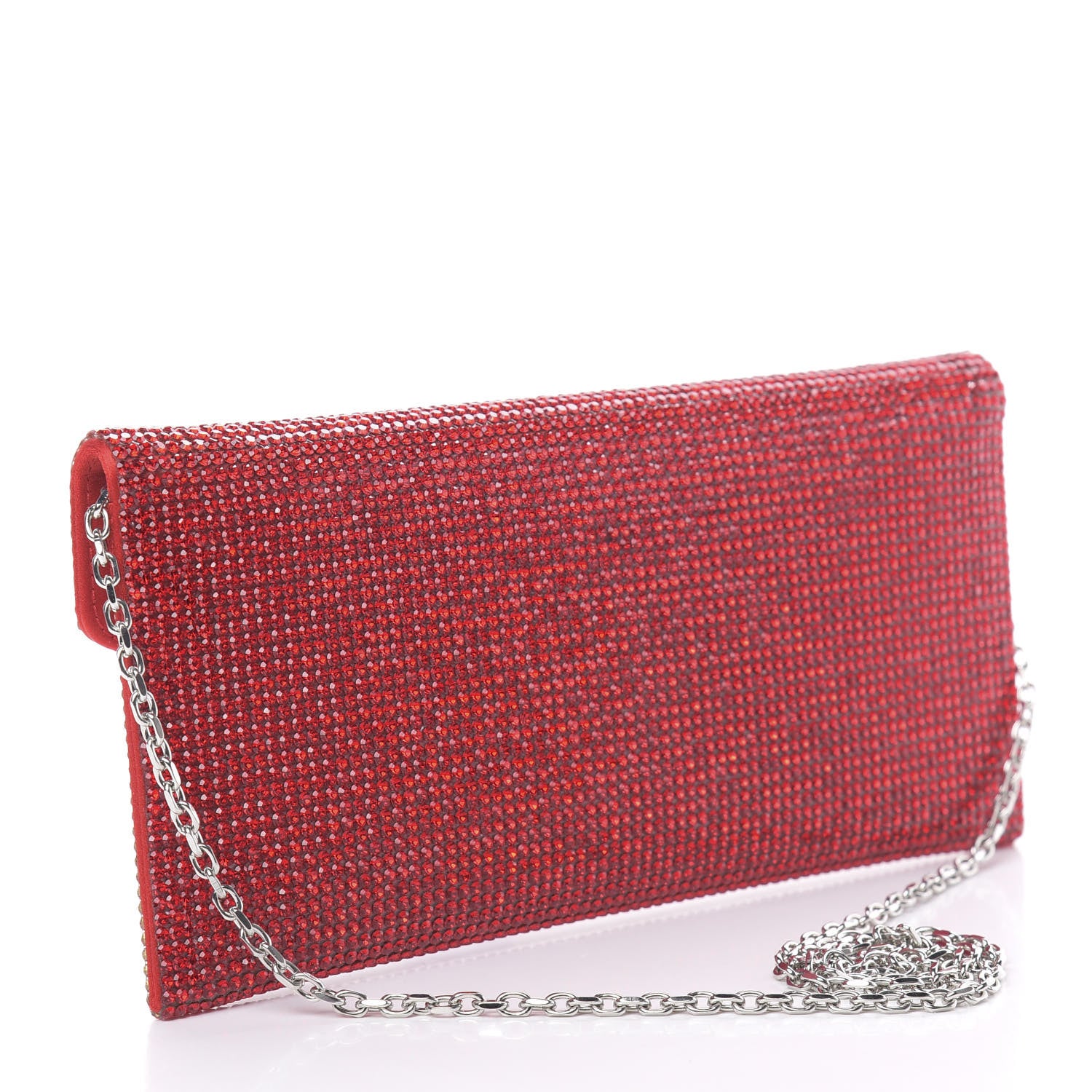 Judith Leiber Austrian Crystal Envelope Clutch Light Siam 3 of 11