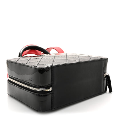 Chanel Patent Quilted Travel Kit Vanity Case Black 4 of 12