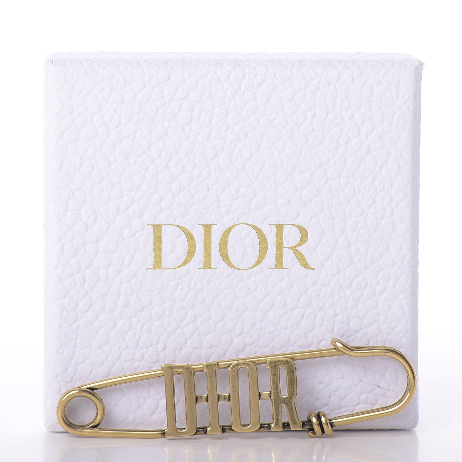 Christian Dior Logo Brooch Gold 4 of 4