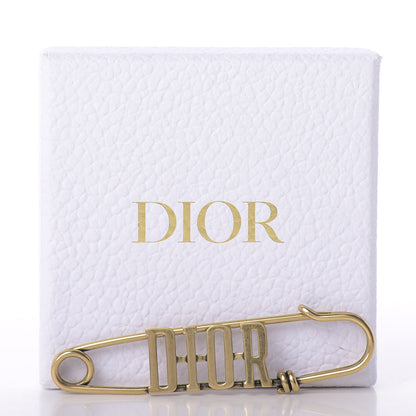 Christian Dior Logo Brooch Gold 4 of 4