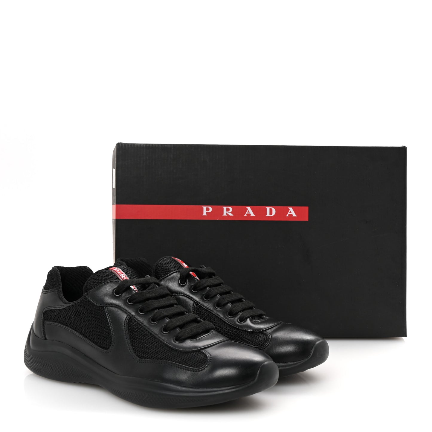 Vitello Soft Mesh Mens America's Cup Sneakers  9.5 Black