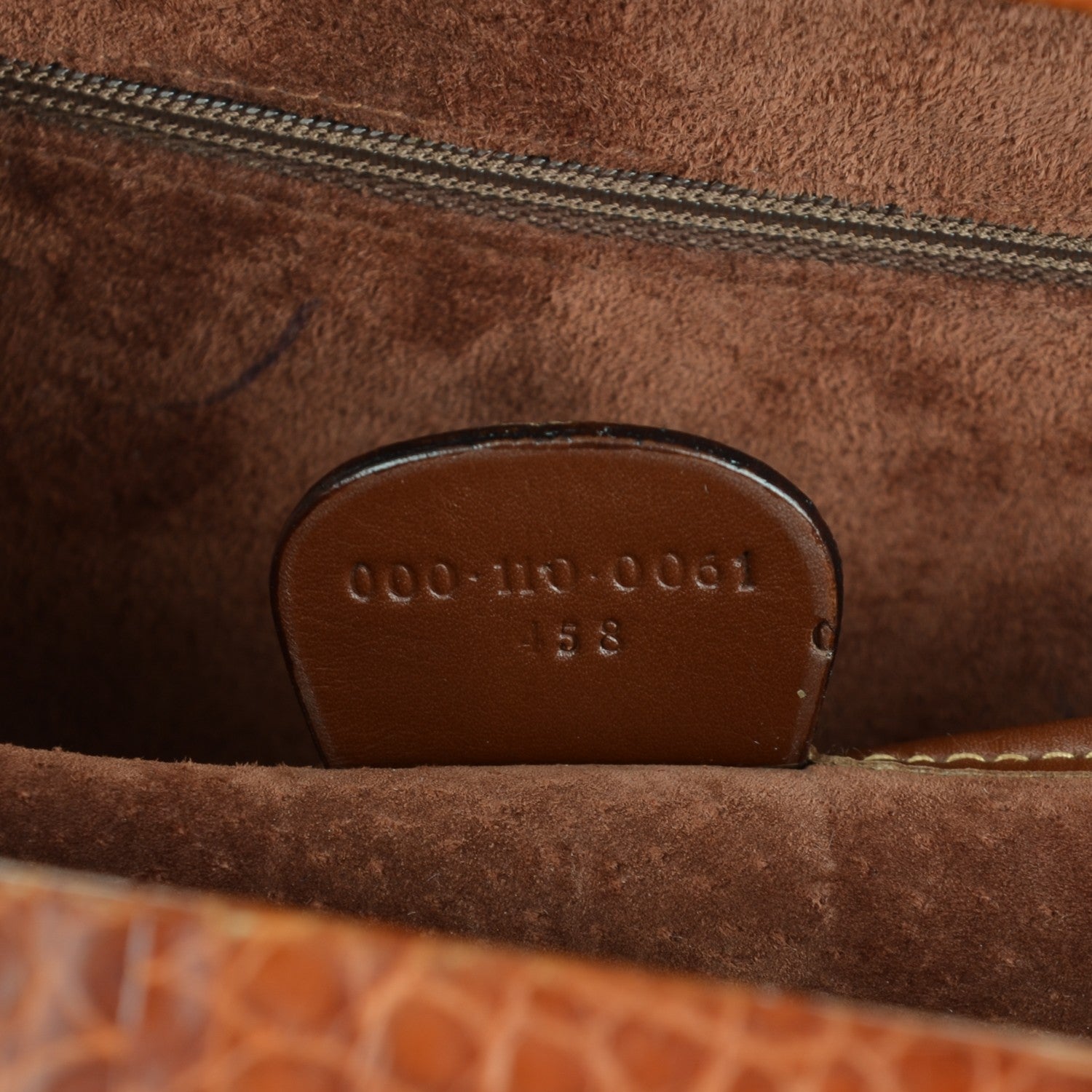 Gucci Alligator Bamboo Top Handle Bag Brown 7 of 7