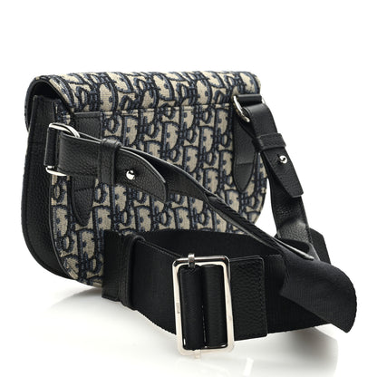 Christian Dior Oblique Saddle Messenger Pouch Beige Black 3 of 9