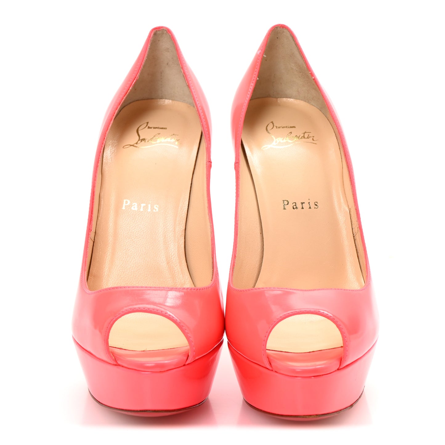 Patent Lady Peep 150 Pumps 37 Fluo Rose Paris