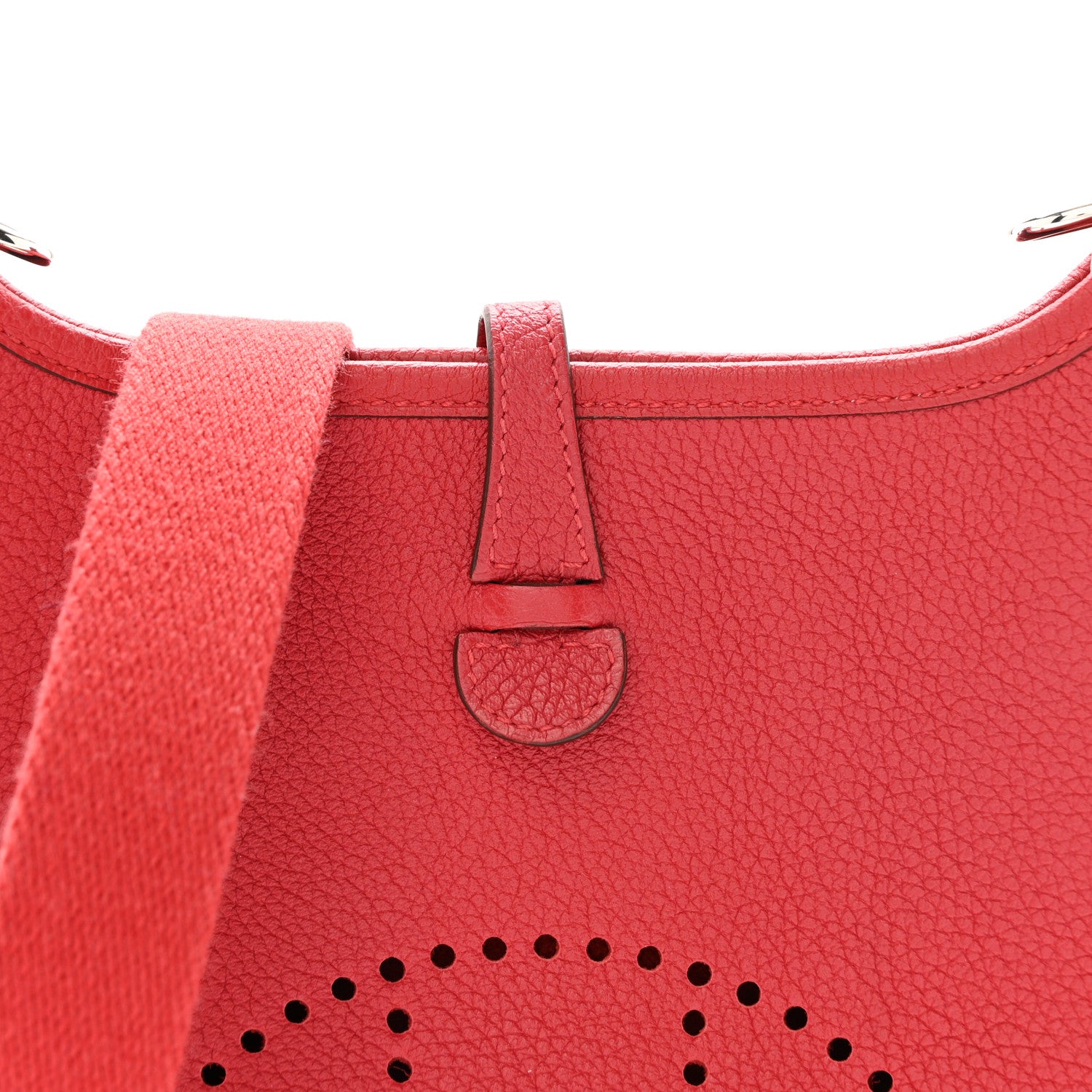 Hermes Taurillon Clemence Evelyne TPM Rouge De Coeur 8 of 11