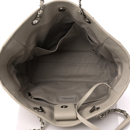 Chanel Glazed Calfskin Small Deauville Tote Ecru 5 of 15