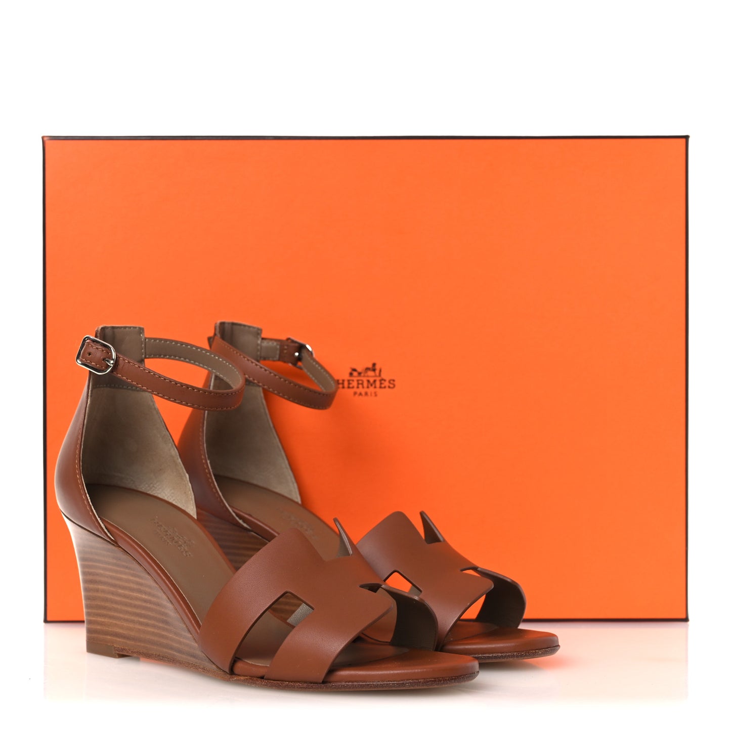 Calfskin Legend Wedge Sandals 35 Gold