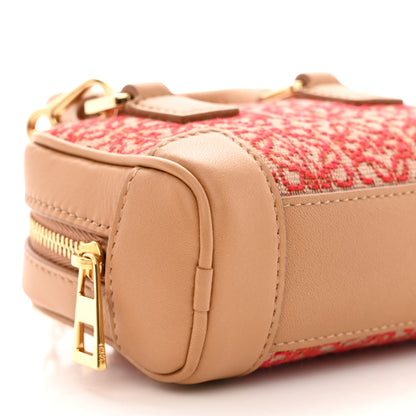 Loewe Jacquard Anagram Calfskin Amazona Nano Brown Red 9 of 10