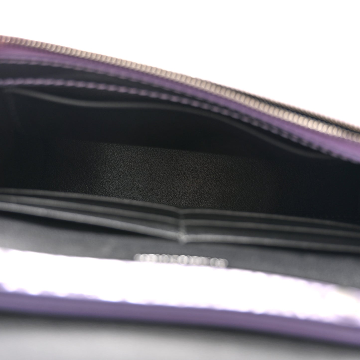 Shiny Metallic Calfskin Crocodile Embossed Hourglass Chain Bag Lilac